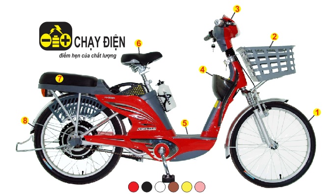 Xe đạp điện Asama ASG Pin Lipo Xe đạp điện Asama ASG Pin Lipo